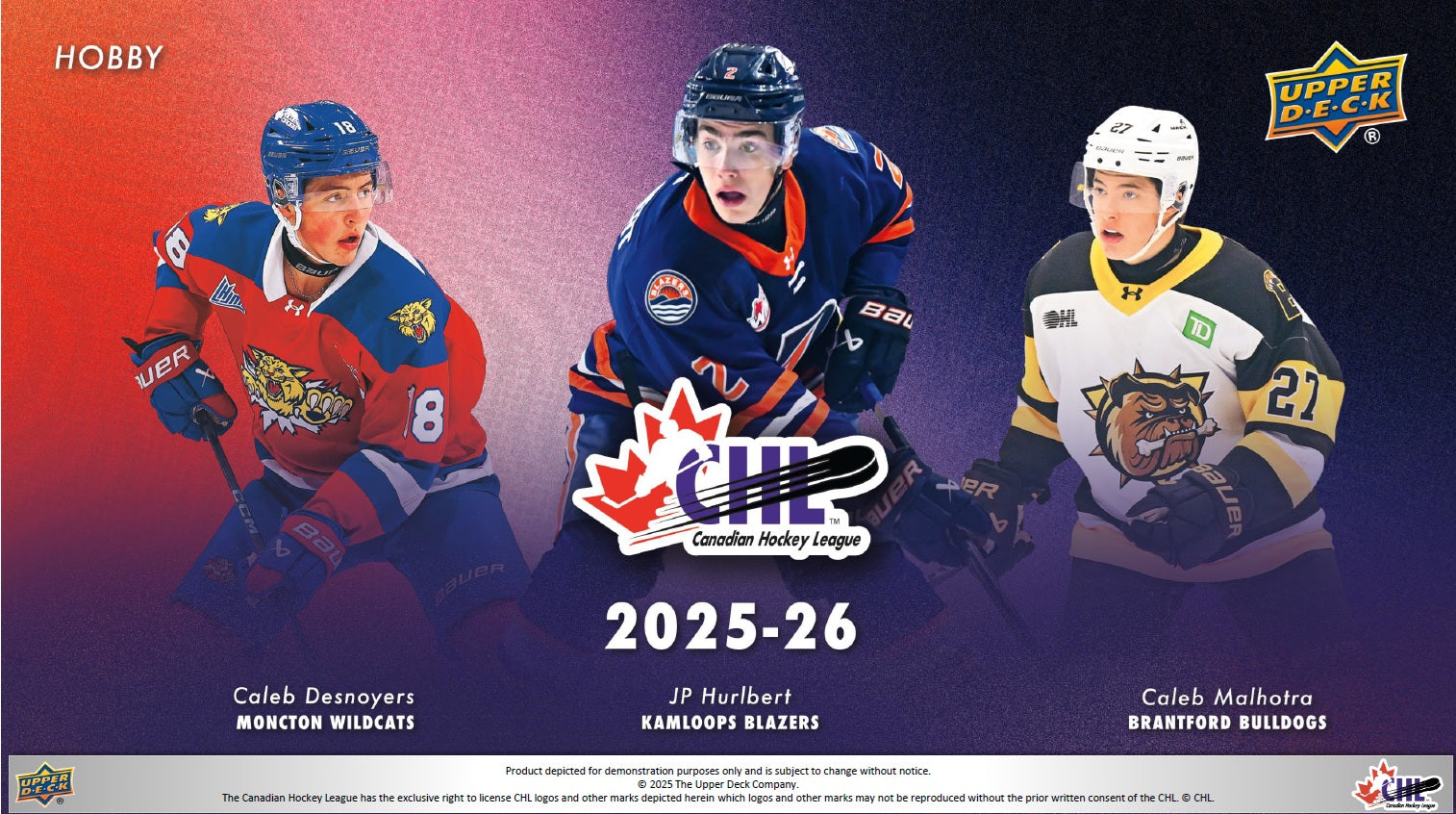 2025-26 Upper Deck CHL Hockey Hobby Master Case (Master Case of 16 Boxes)(Pre-Order) - Miraj Trading