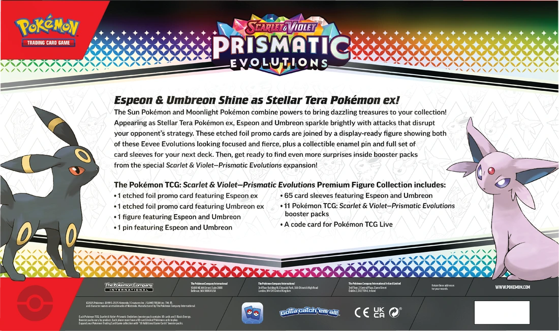 Pokemon Prismatic Evolution Premium Figure Collection Box (Pre-Order) - Miraj Trading