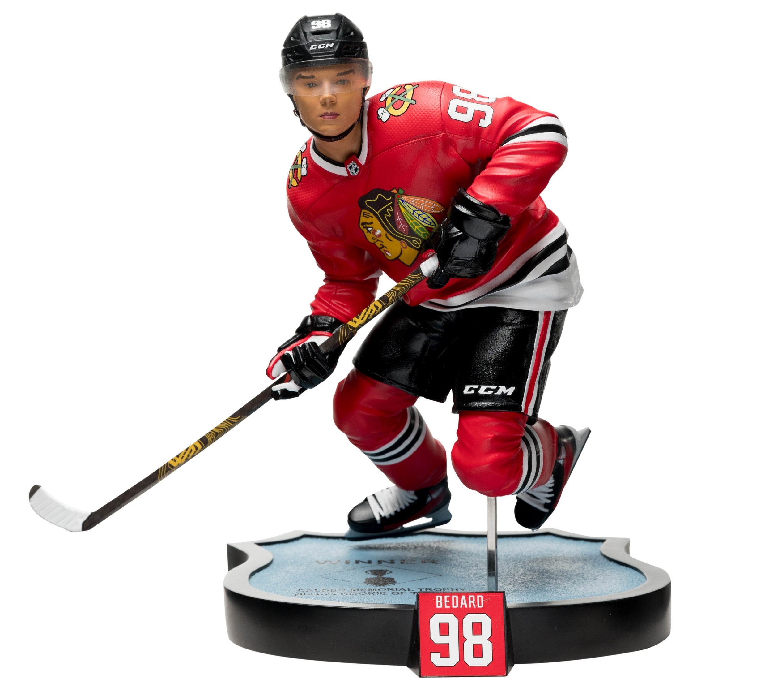 NHL Resin Statue Conner Bedard Chicago BlackHawks Limited Edition (Numbered to 300) - Miraj Trading