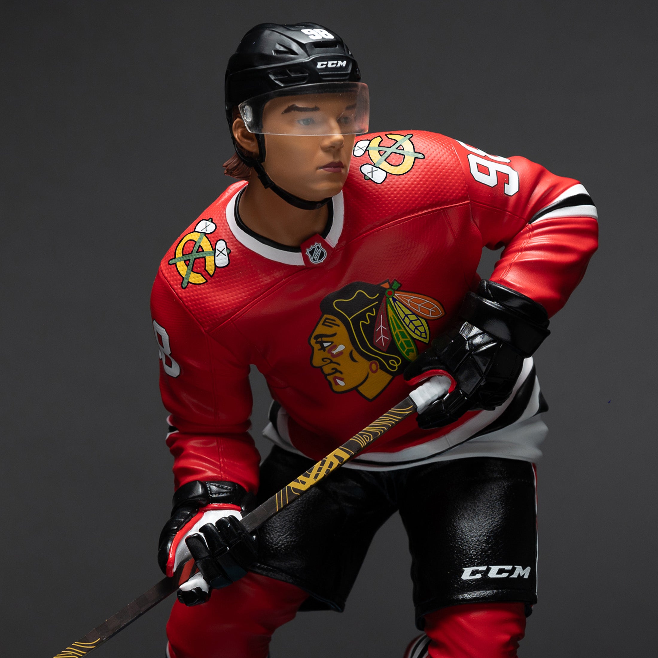 NHL Resin Statue Conner Bedard Chicago BlackHawks Limited Edition (Numbered to 300) - Miraj Trading
