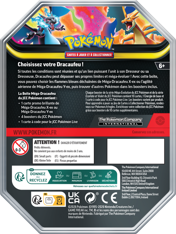 Pokemon Mega Charizard Tin (French) - Miraj Trading
