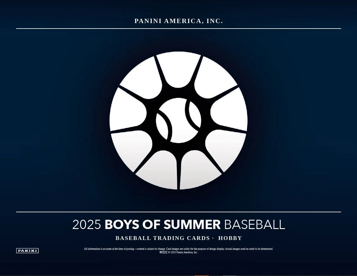 2025 Panini Boys Of Summer Baseball Hobby Box (Pre-Order) - Miraj Trading