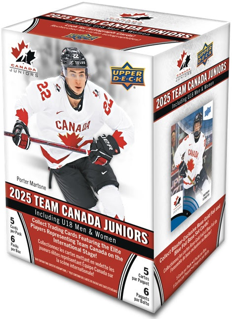 2025 Upper Deck Team Canada Juniors Hockey Blaster Case(Case of 20 Box) - Miraj Trading