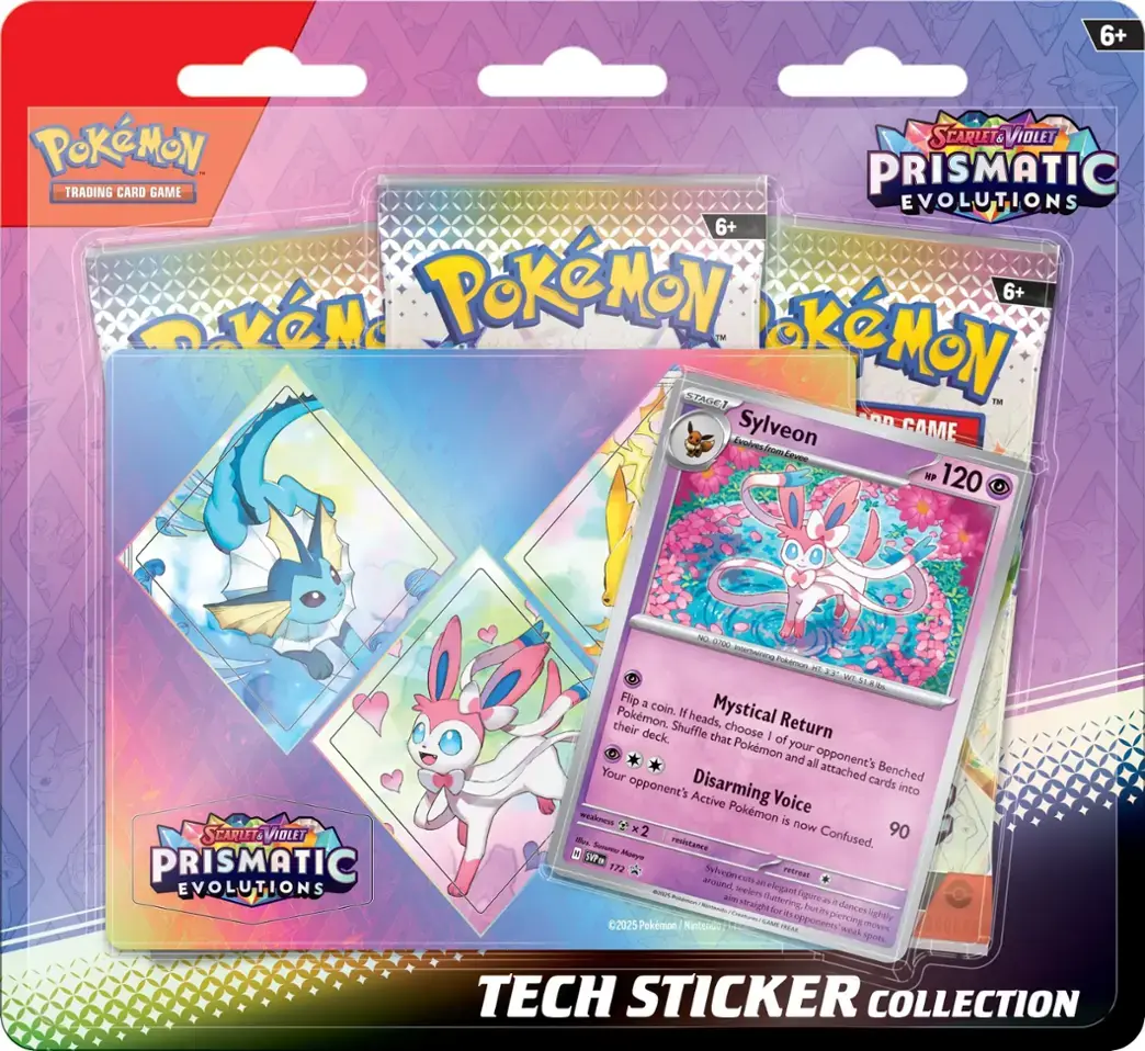 Pokemon Order Sticker Pokemon Prismatic Evolutions Tech Sticker Collection Blister (Pre-Orde