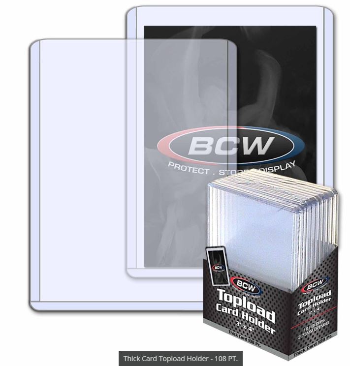 BCW Toploader 3" X 4" (108 PT) (Lot of 2) - BigBoi Cards