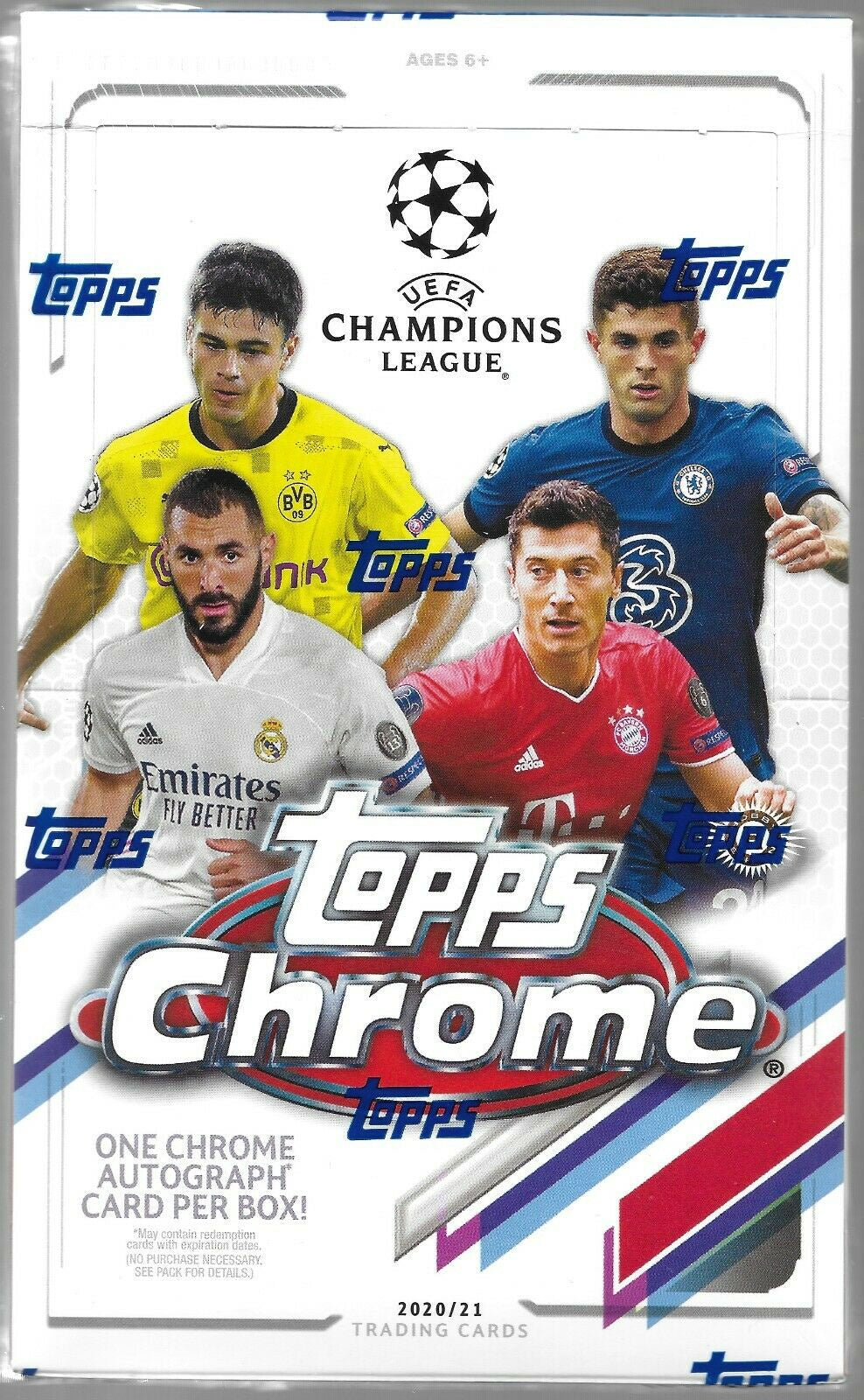 2020-21 Topps Chrome UEFA Champions League Soccer Hobby Box - Miraj Trading