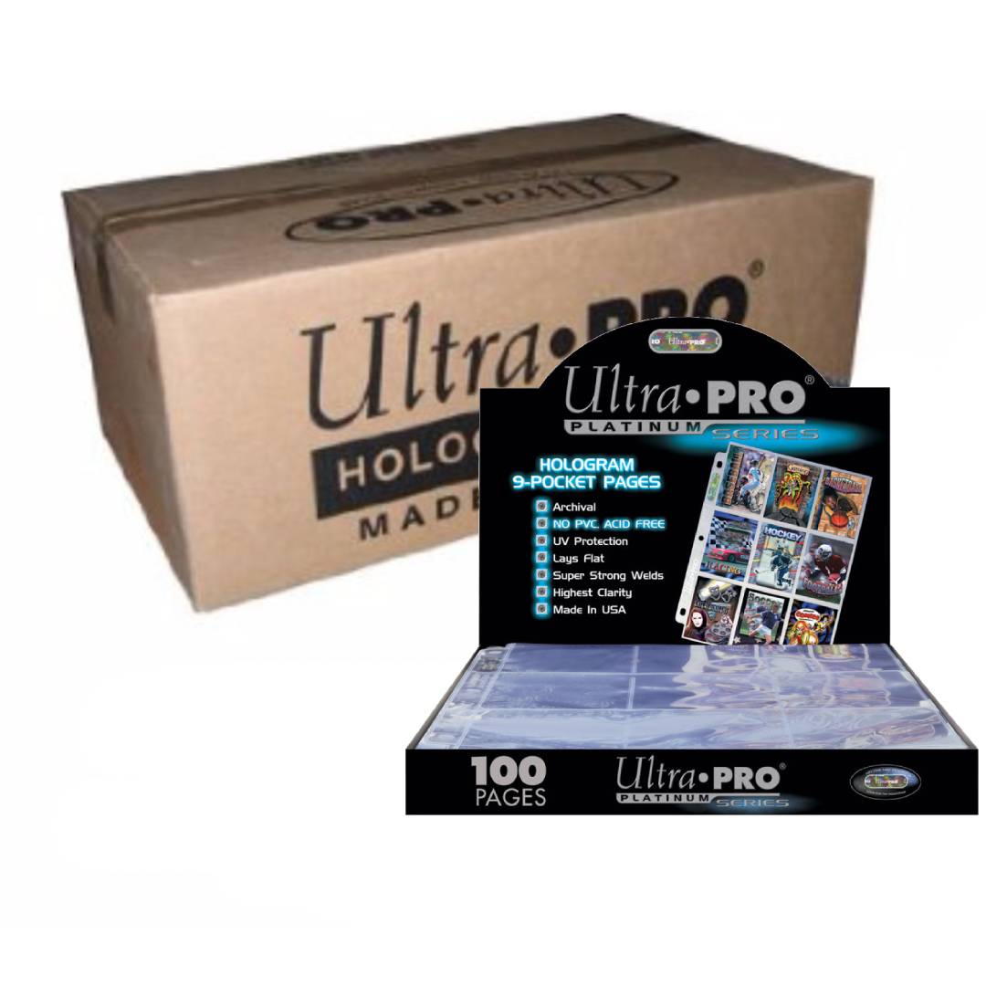 Ultra Pro 9-Pocket Platinum Page for Standard Size Cards Case (Case of 10 Boxes) - Miraj Trading