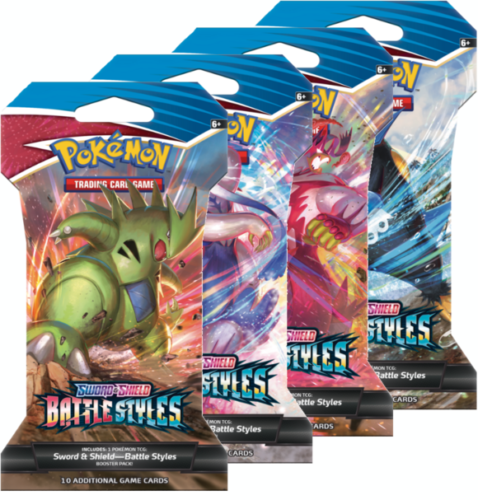 pokemon sword & shield battle styles sleeved booster pack Pokemon Battle Styles Sleeved Booster Pack (24 packs a lot)