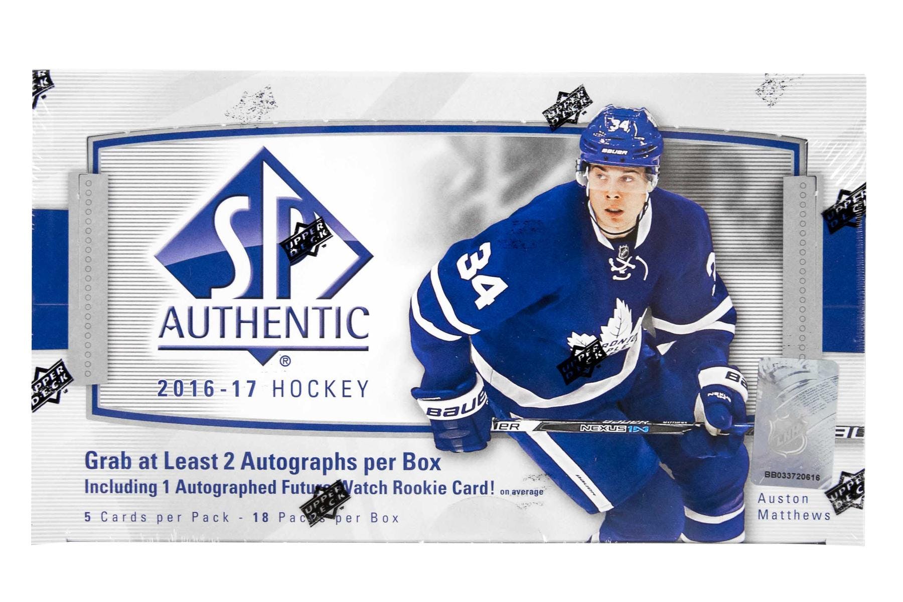 2016-17 Upper Deck SP Authentic Hockey Hobby Box - BigBoi Cards