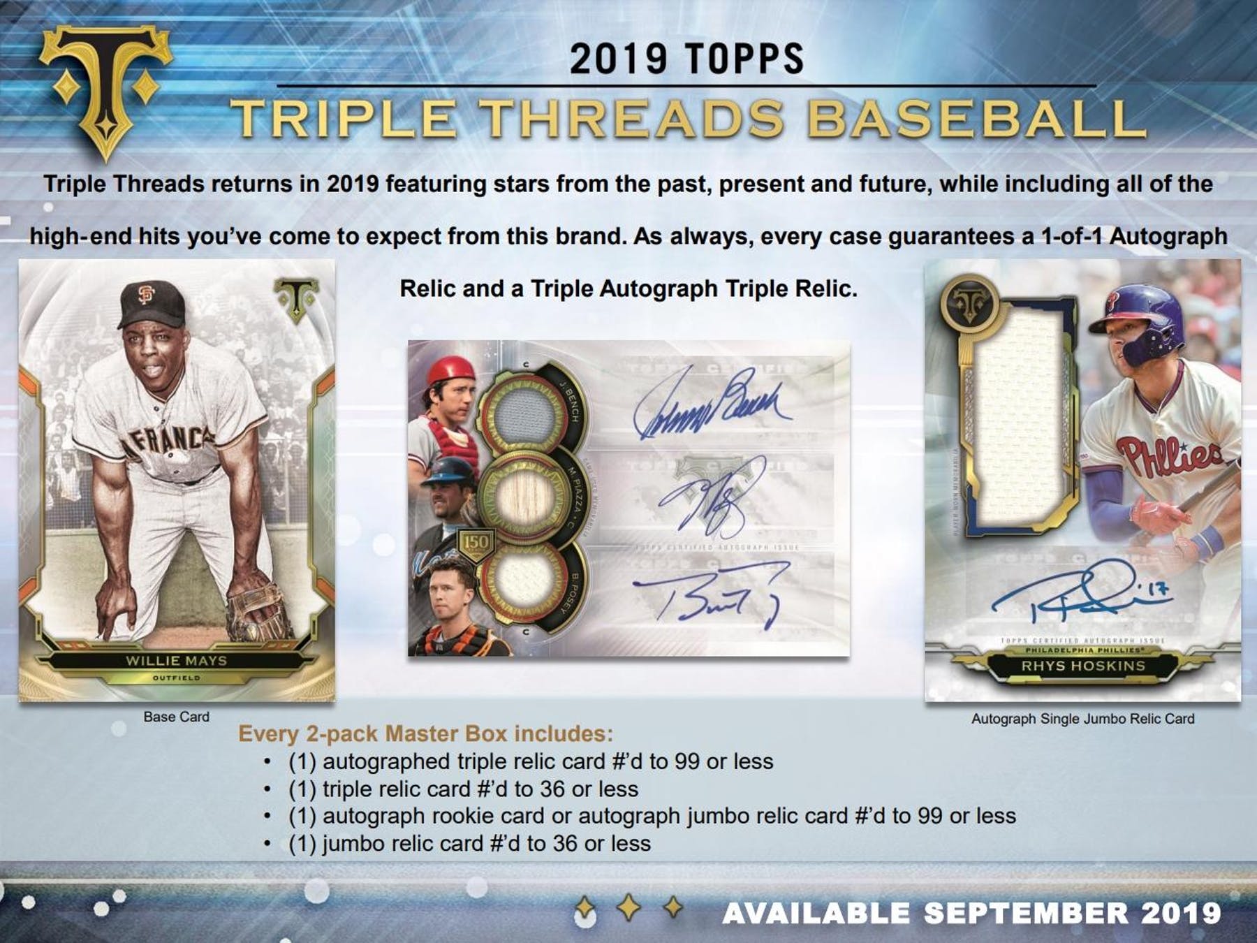 2019 Topps Triple Threads Baseball Hobby Box - BigBoi Cards