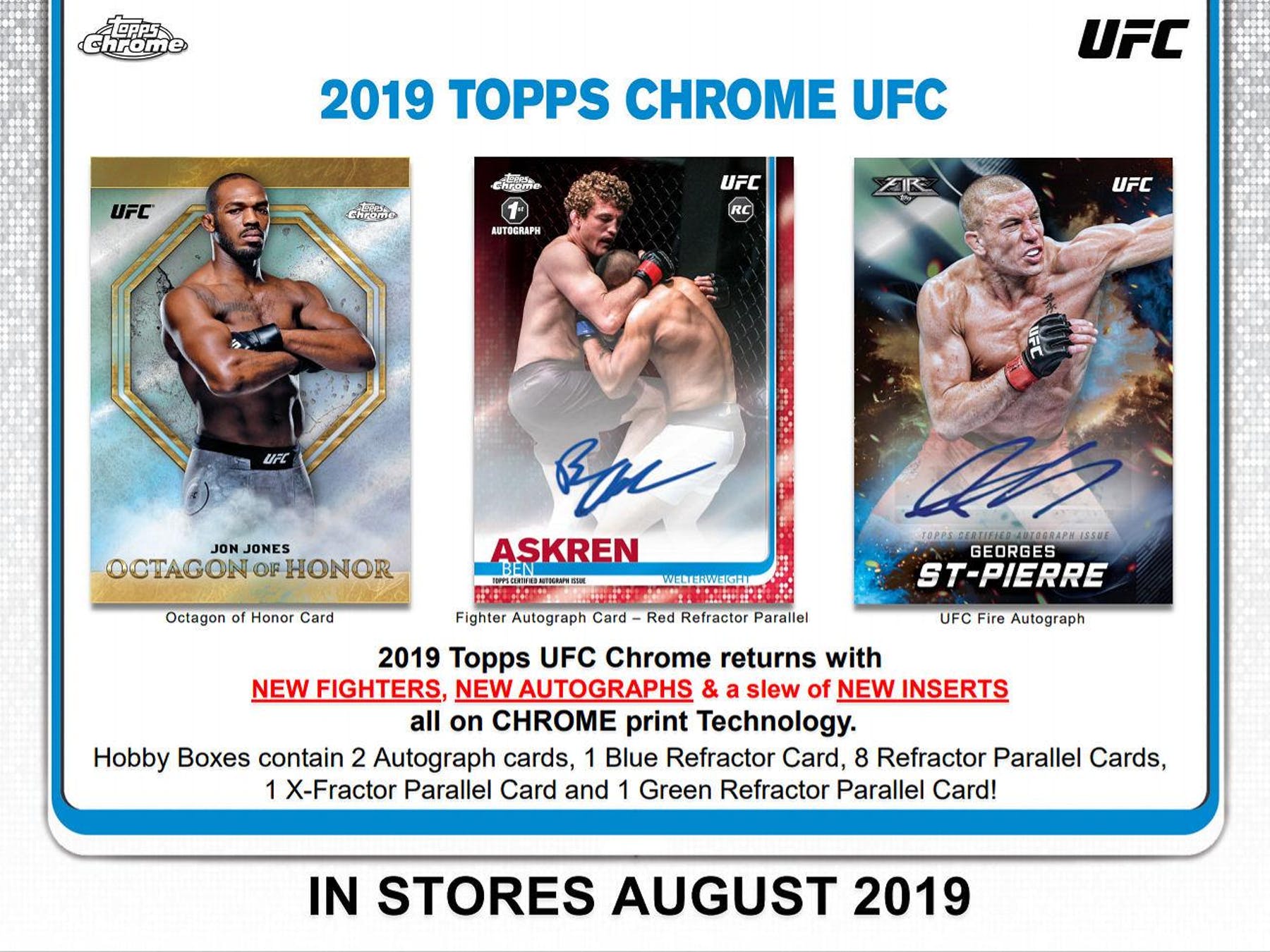 2019 Topps Chrome UFC Hobby Box - BigBoi Cards
