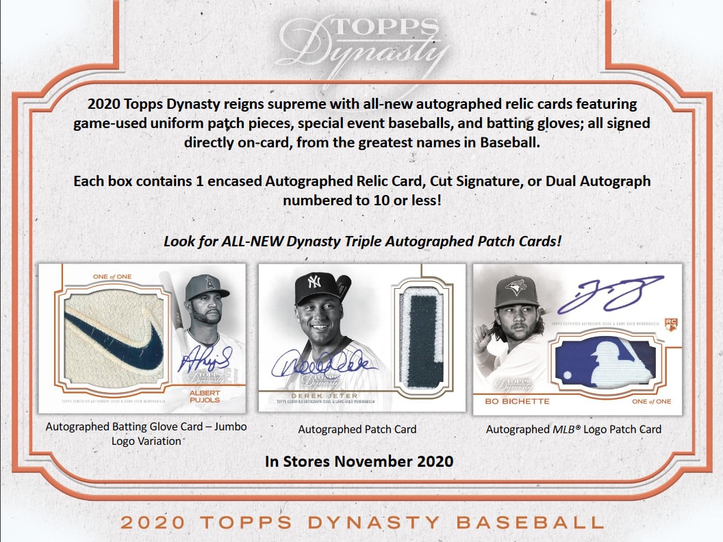 2020 Topps Dynasty Baseball Box - BigBoi Cards