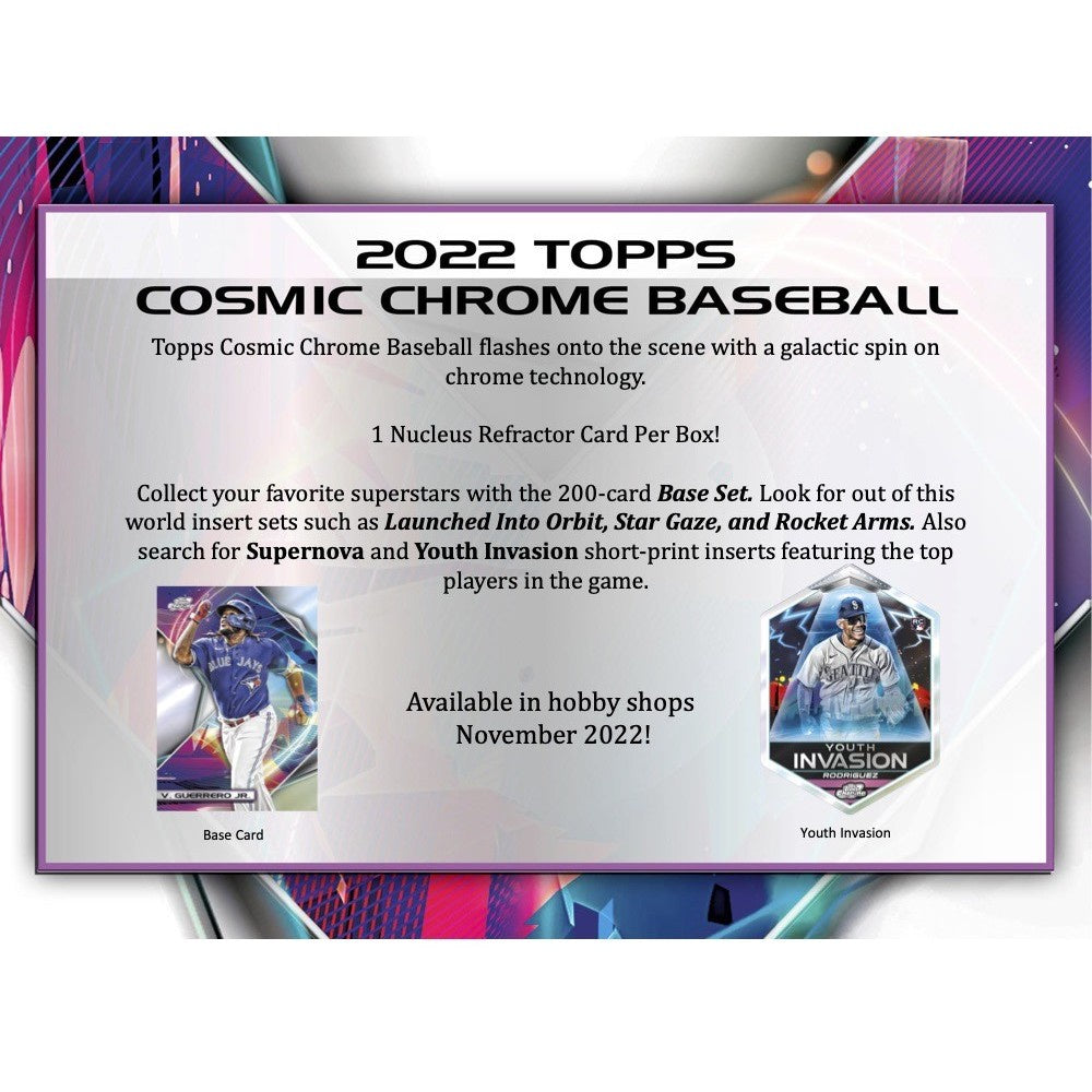 2022 Topps Cosmic Chrome Baseball Hobby Box ( Pre-Order) - Miraj Trading