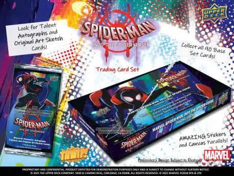 Upper Deck Spider-Man Into The Spider-Verse Trading Cards Hobby Box - Miraj Trading