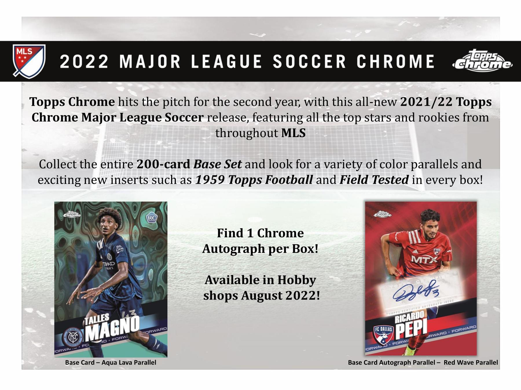 2022 Topps Chrome MLS Major League Soccer Hobby Box (Pre-Order) - Miraj Trading