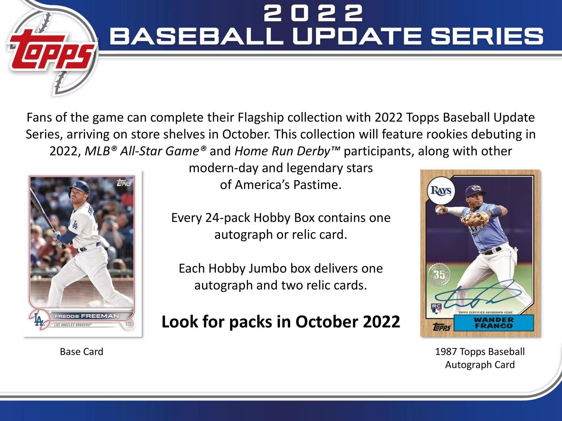 2022 Topps Update Series Baseball Hobby Jumbo Box (Pre-Order) - Miraj Trading