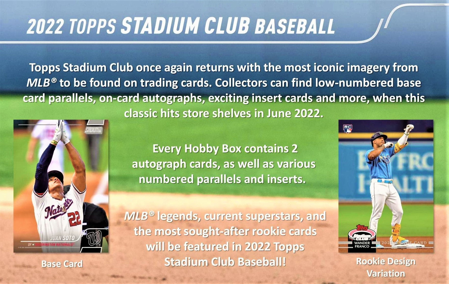 2022 Topps Stadium Club Baseball Hobby Box (Pre-Order) - Miraj Trading
