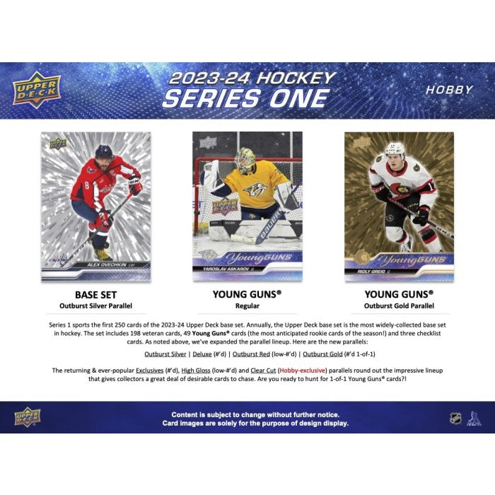 2023-24 Upper Deck Series 1 Hockey Hobby Box - Miraj Trading