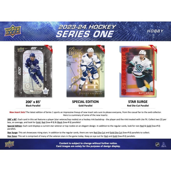 2023-24 Upper Deck Series 1 Hockey Hobby Box - Miraj Trading