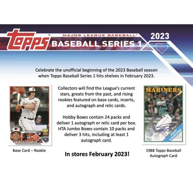 2023 Topps Series 1 Baseball Jumbo Box (Pre-Order) - Miraj Trading