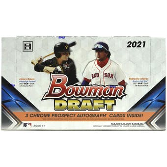 2021 Topps Bowman Draft Baseball Hobby Box - Miraj Trading