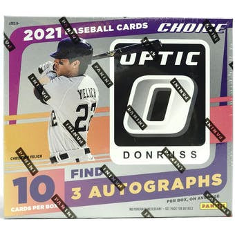 2021 Panini Donruss Optic Baseball Hobby Choice Box - Miraj Trading
