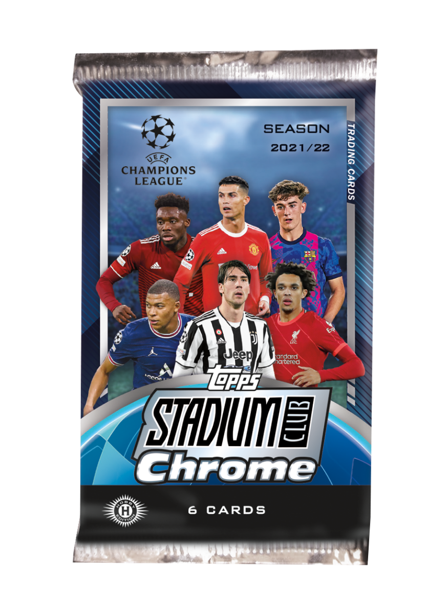 2021-22 Topps Stadium Club Chrome UEFA Champions League Soccer Hobby Box - Miraj Trading