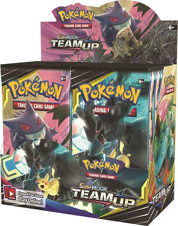 pokemon sm9 booster box Pokémon TCG: Sun & Moon (SM9) Team Up Style:Mega Evolution Pitch Black First Print Box #4 GX game mechanic Top 10 Chase Cards