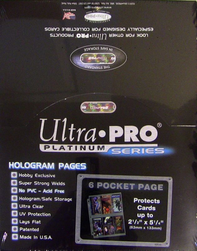 Ultra Pro 6-Pocket Platinum Page with 2-1/2" X 5-1/4" Pockets - BigBoi Cards