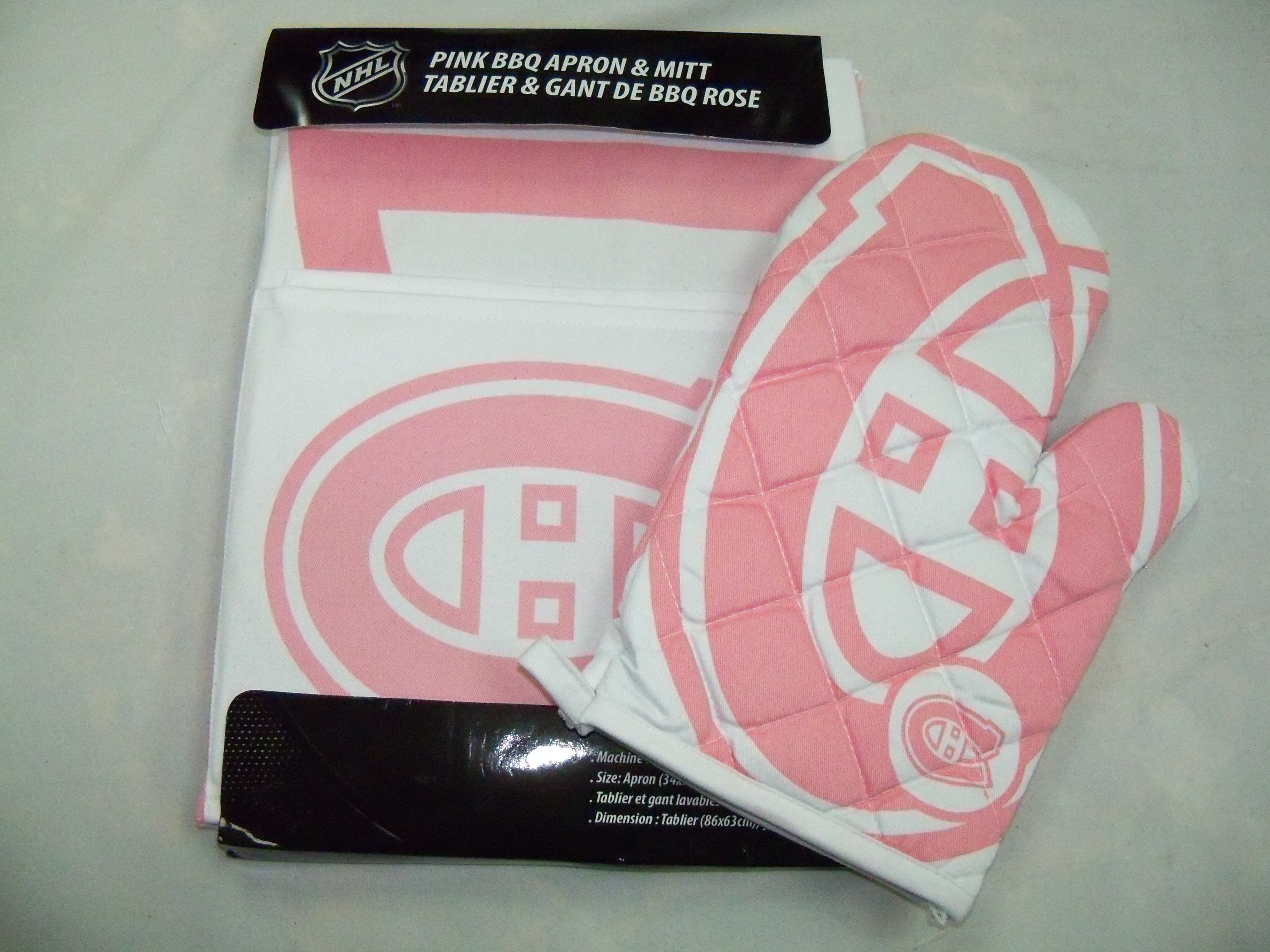 Montreal Canadiens - Pink BBQ Apron & Mitt - BigBoi Cards