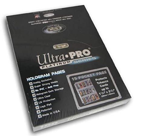 Ultra Pro 15-Pocket Platinum Pages (Tobacco Sized Cards) - BigBoi Cards