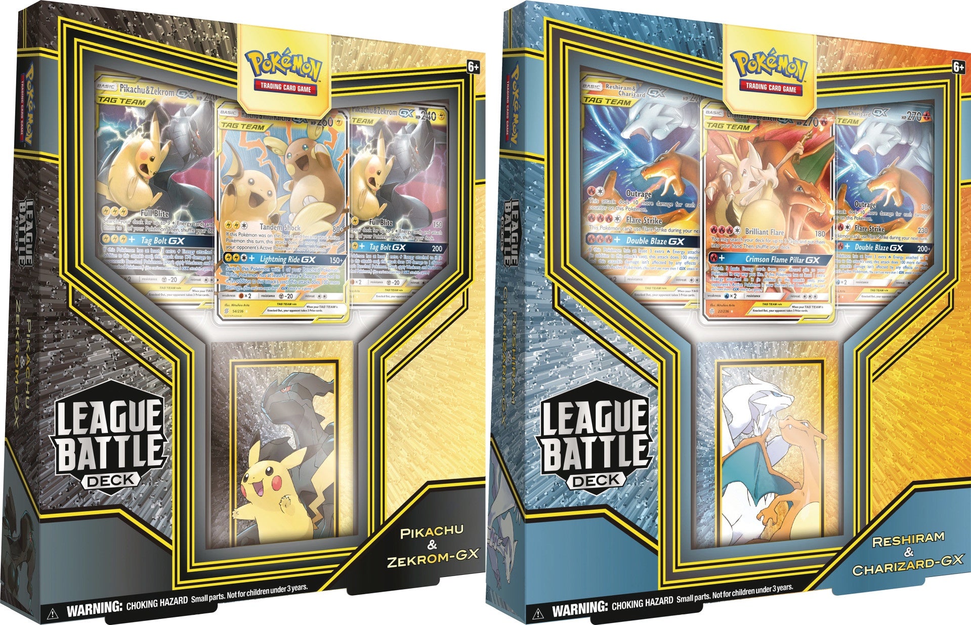 Pokémon Pikachu & Zekrom-GX and Reshiram & Charizard-GX League Battle Decks Set of 2 - BigBoi Cards