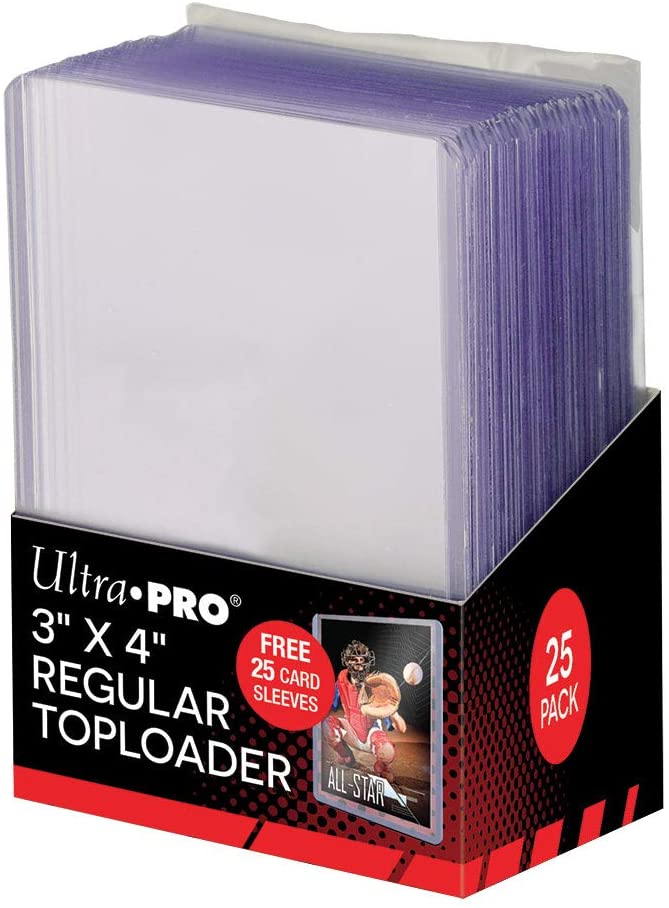 Ultra Pro Regular Toploaders 3" x 4" - With 25 Card Sleeves (Lot of 5) - BigBoi Cards