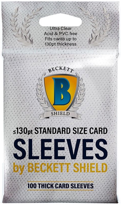 Beckett Shield Standard Size Card Thick Sleeves  130pt  (Lot of 5) - BigBoi Cards