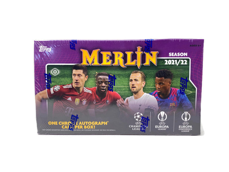 2021-22 Topps UEFA Champions League Merlin Chrome Hobby Box - Miraj Trading