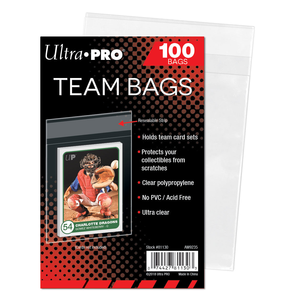 Ultra Pro Team Bags Sleeves (Lot of 5) - Miraj Trading