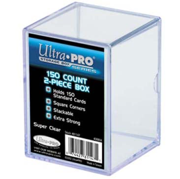 Ultra Pro 2-Piece 150 Count Clear Card Storage Box - Lot of 5 Storage Boxes - BigBoi Cards
