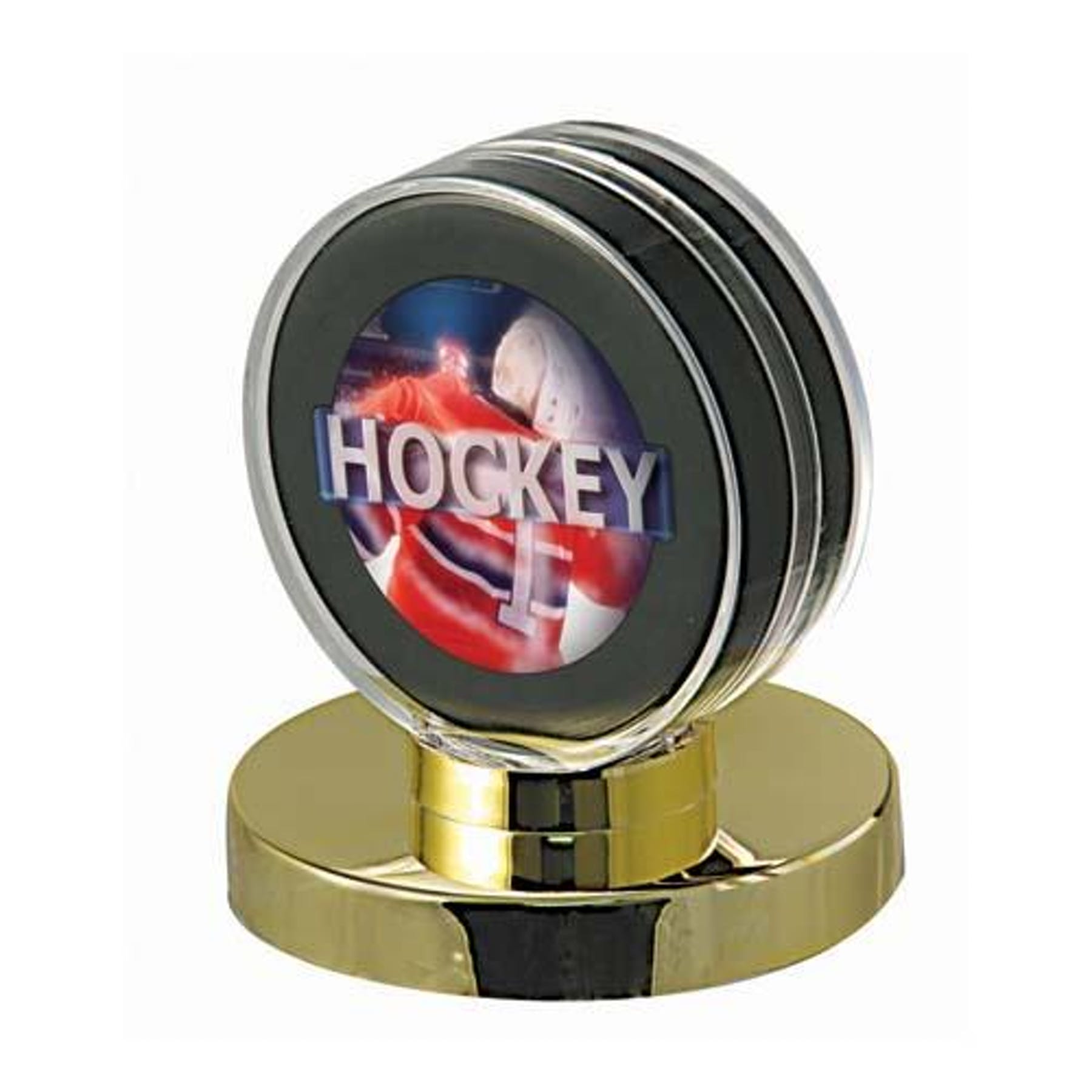 Ultra Pro Gold Base Hockey Puck Holder - BigBoi Cards