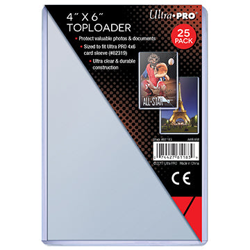 Ultra Pro 4" X 6" Toploader (25 count per pack) - BigBoi Cards