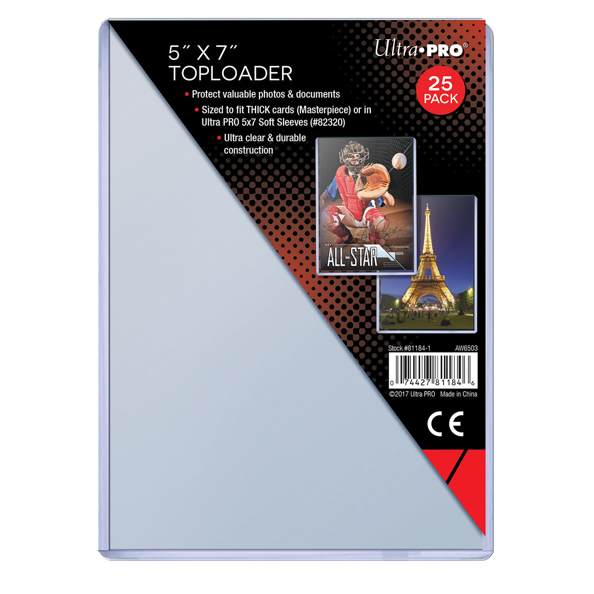 Ultra Pro 5" X 7" Toploader (25 count pack) - BigBoi Cards