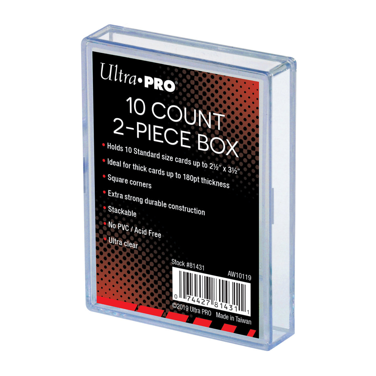 Ultra Pro 2-Piece 10 Count Clear Card Storage Box  (Lot of 5) - BigBoi Cards