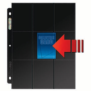 Ultra Pro 18-Pocket Platinum Side Load Page with Black Background - BigBoi Cards