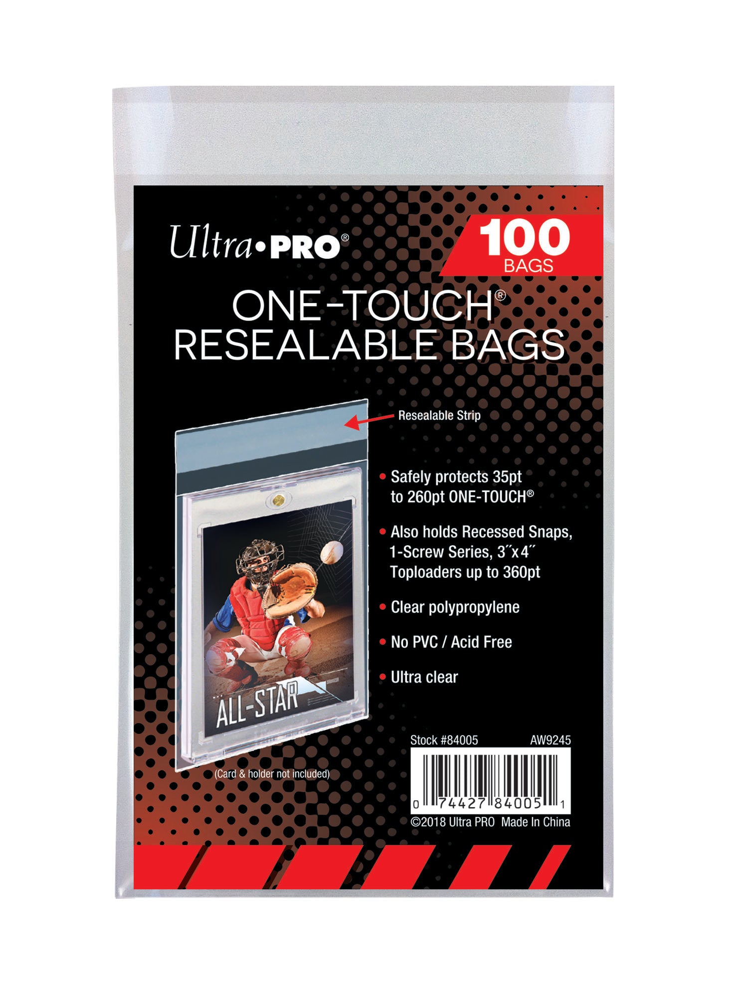 Ultra Pro ONE-TOUCH Resealable Bags (Lot of 5) - BigBoi Cards