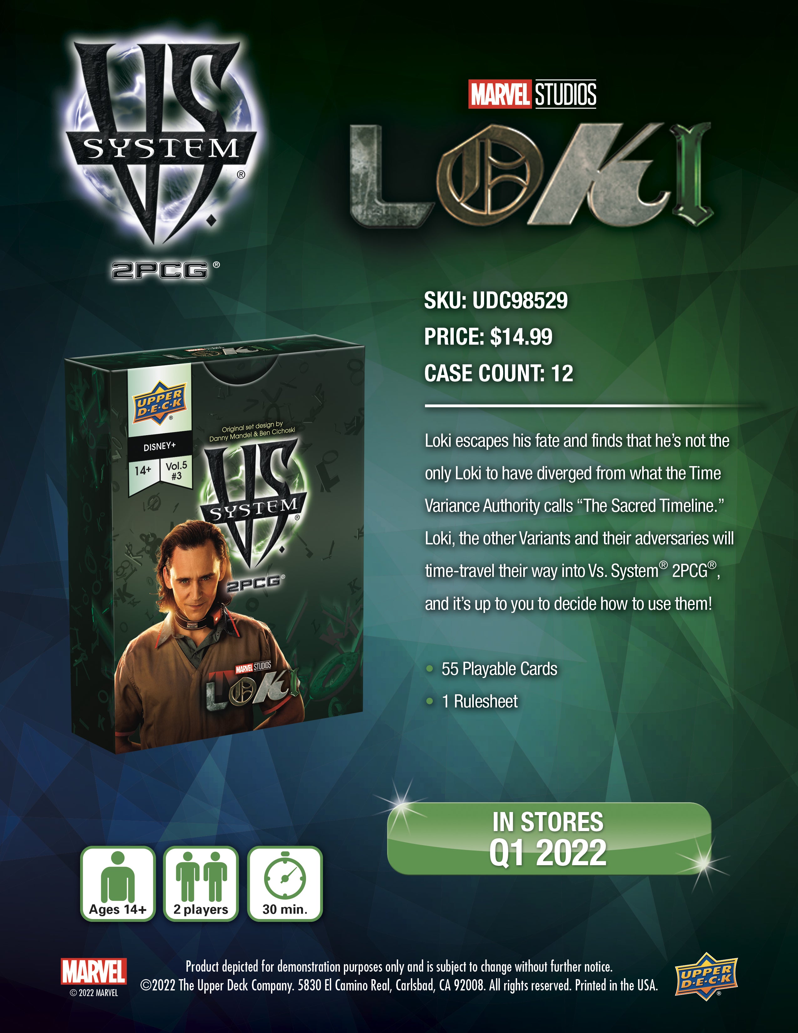 Vs System 2pcg Marvel: Loki (Pre-Order) - Miraj Trading