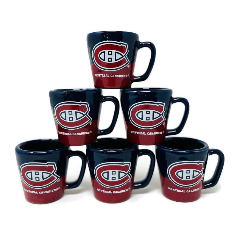 Montreal Canadians Mini Ceramic Coffee Mugs (Set of 6) - Miraj Trading