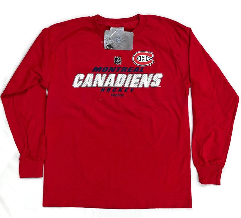 NHL Montreal Canadiens Hockey Red Long Sleeve T-Shirt - Miraj Trading