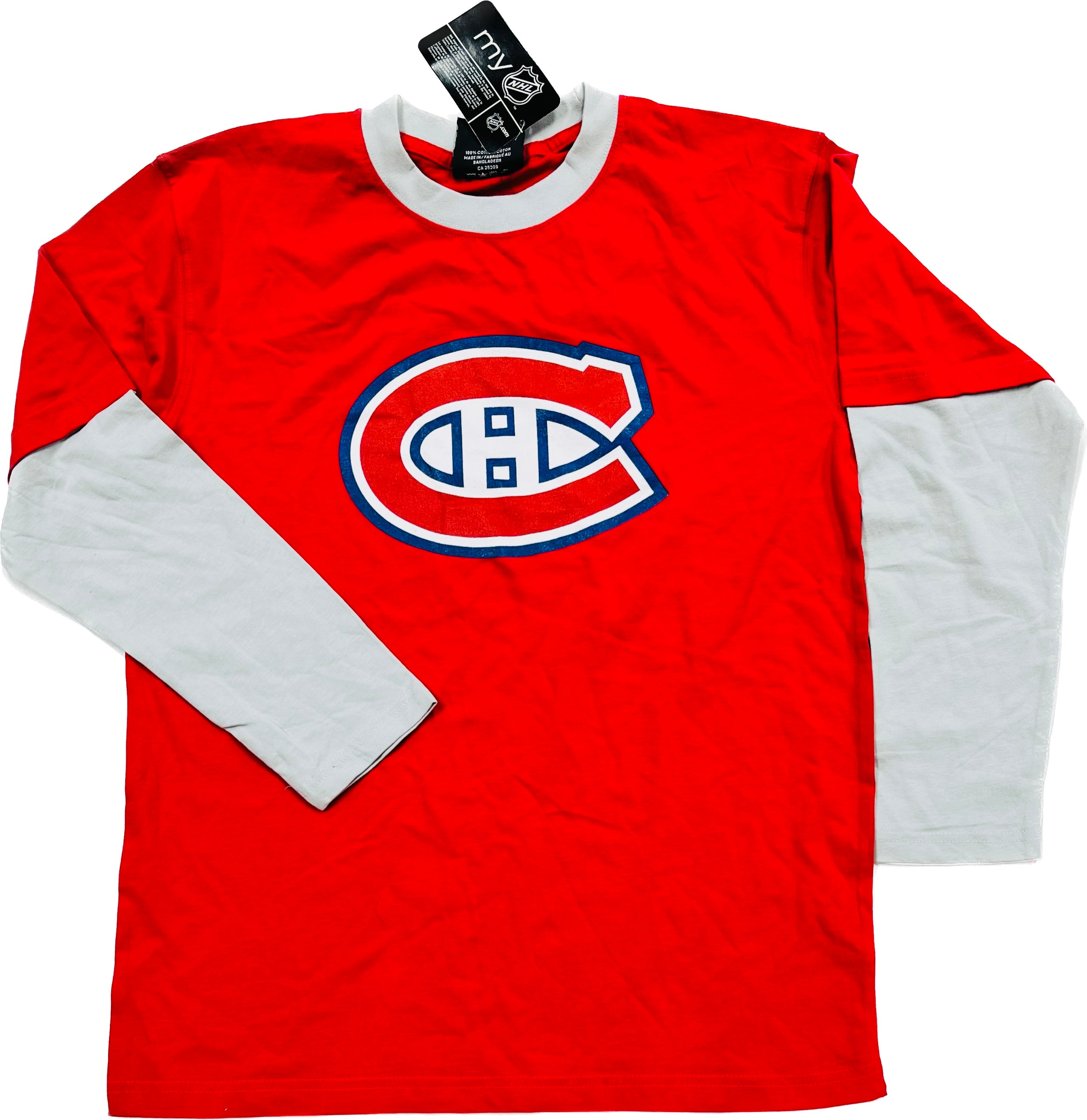 NHL Montreal Canadiens Logo Red Long Sleeve T-Shirt - Miraj Trading