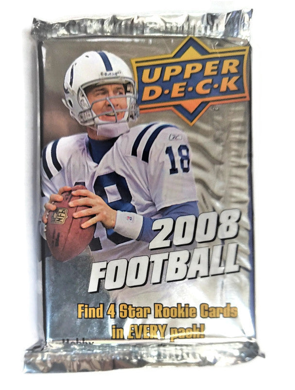 2008 Upper Deck Football Hobby Pack (5 Packs a Lot) - BigBoi Cards