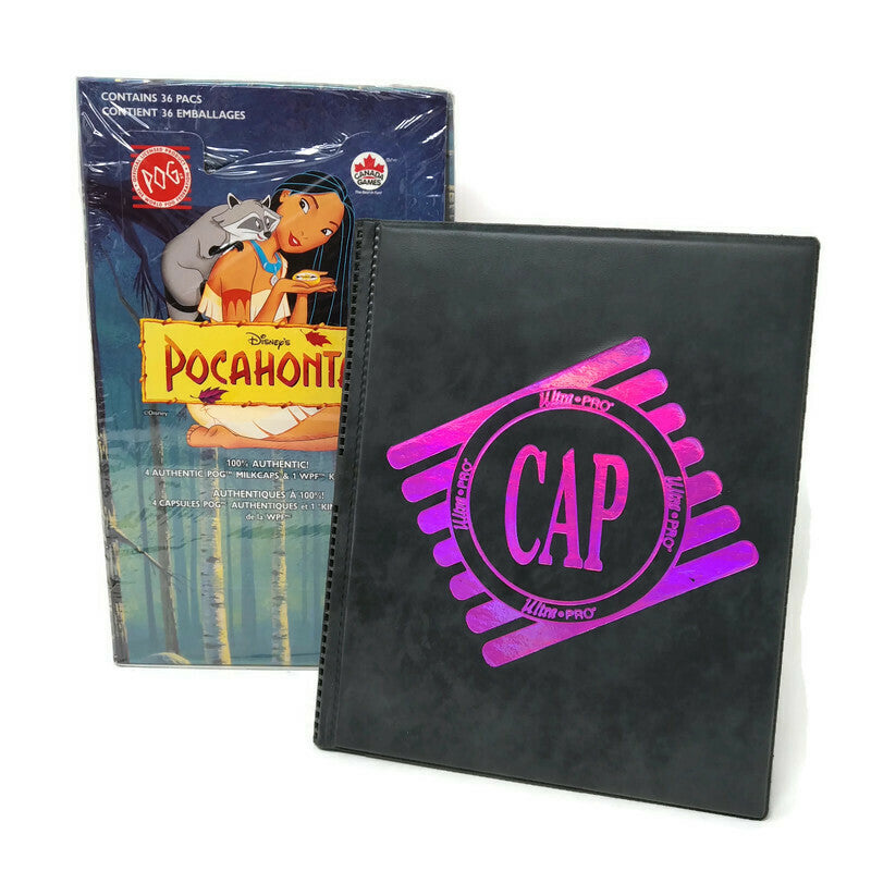 Disney's Pocahontas Trading Card and Pogs + Ultra Pro Cap Binder Book - BigBoi Cards