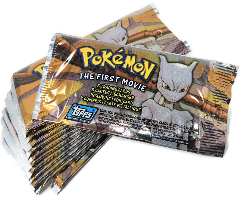 1998 pokemon booster box Pokemon Topps 1998 First Movie Bilingual Trading Card Pack (12 Packs A Lot)